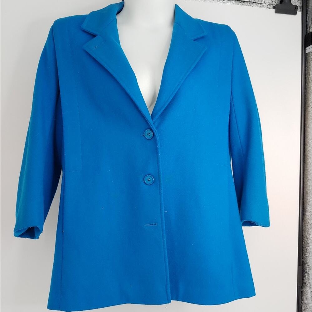 Teal Wool Pea Coat Jacket Winter Size 8